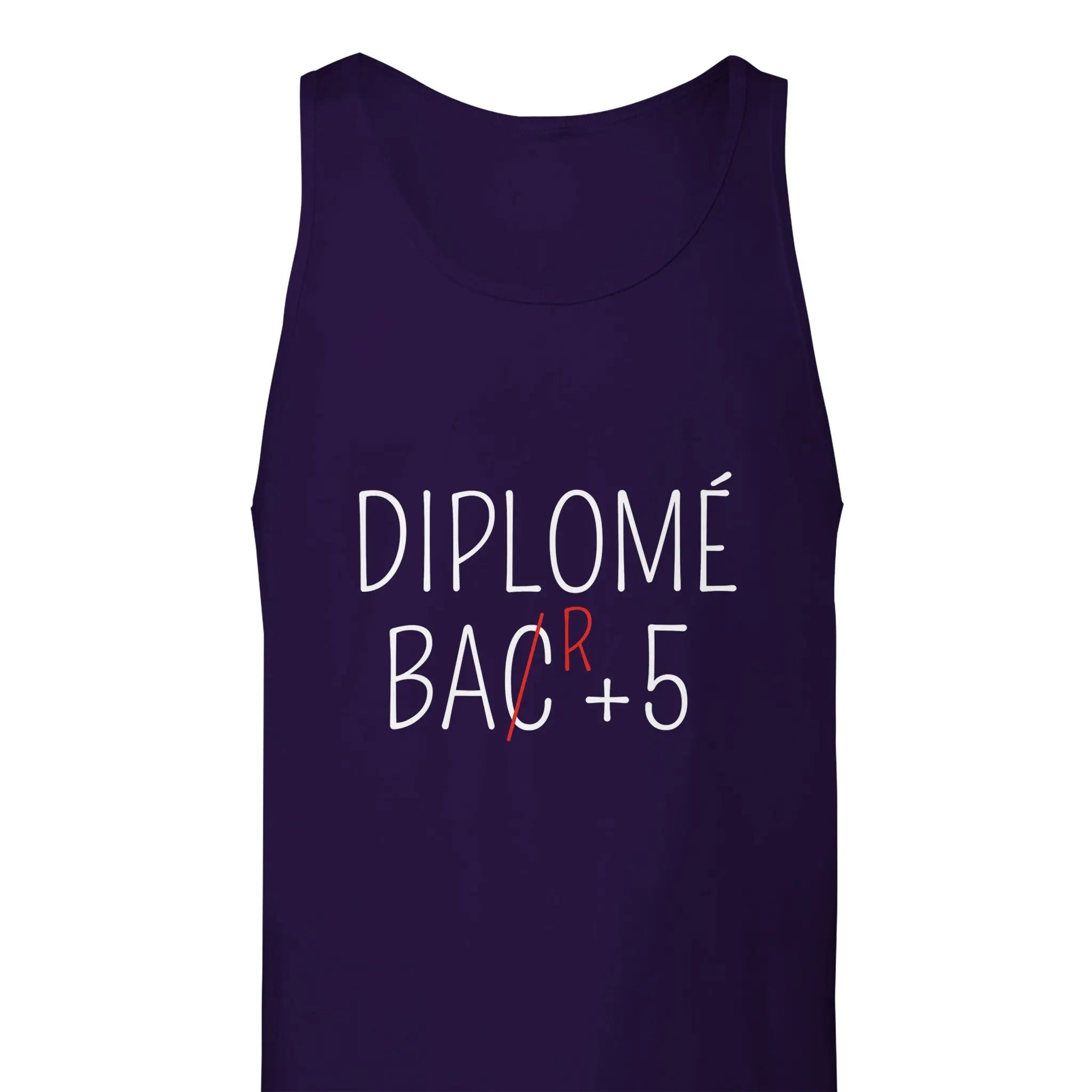 Débardeur Apéro "Diplômé Bar+5" | Mixte French Humour