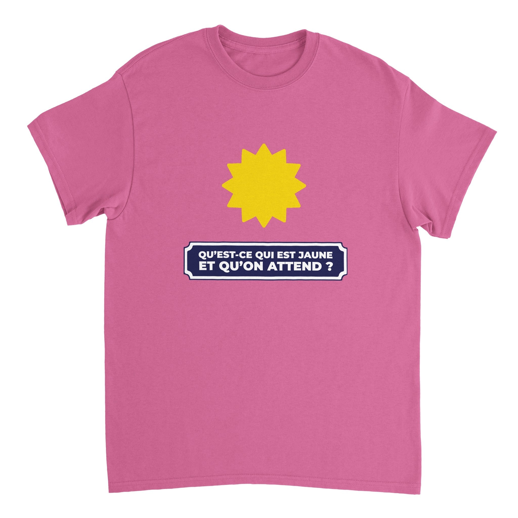 T-shirt Pastis "Qu'est ce qui est jaune et qu'on attend ?" | Mixte.