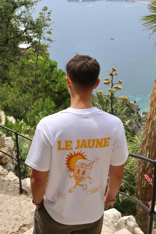 T-shirt "Le jaune" Regular blanc | Vive La bouteille