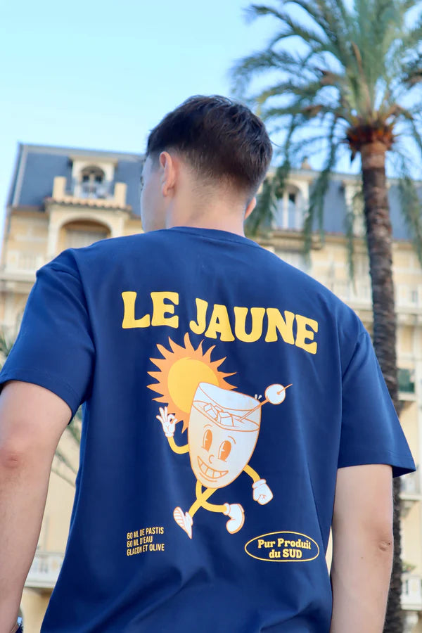 T-shirt " Le jaune " Regular Bleu marine | Vive La Bouteille