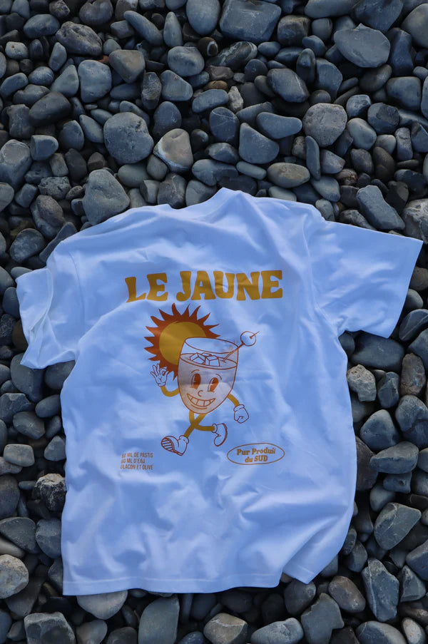 T-shirt "Le jaune" Regular blanc | Vive La bouteille