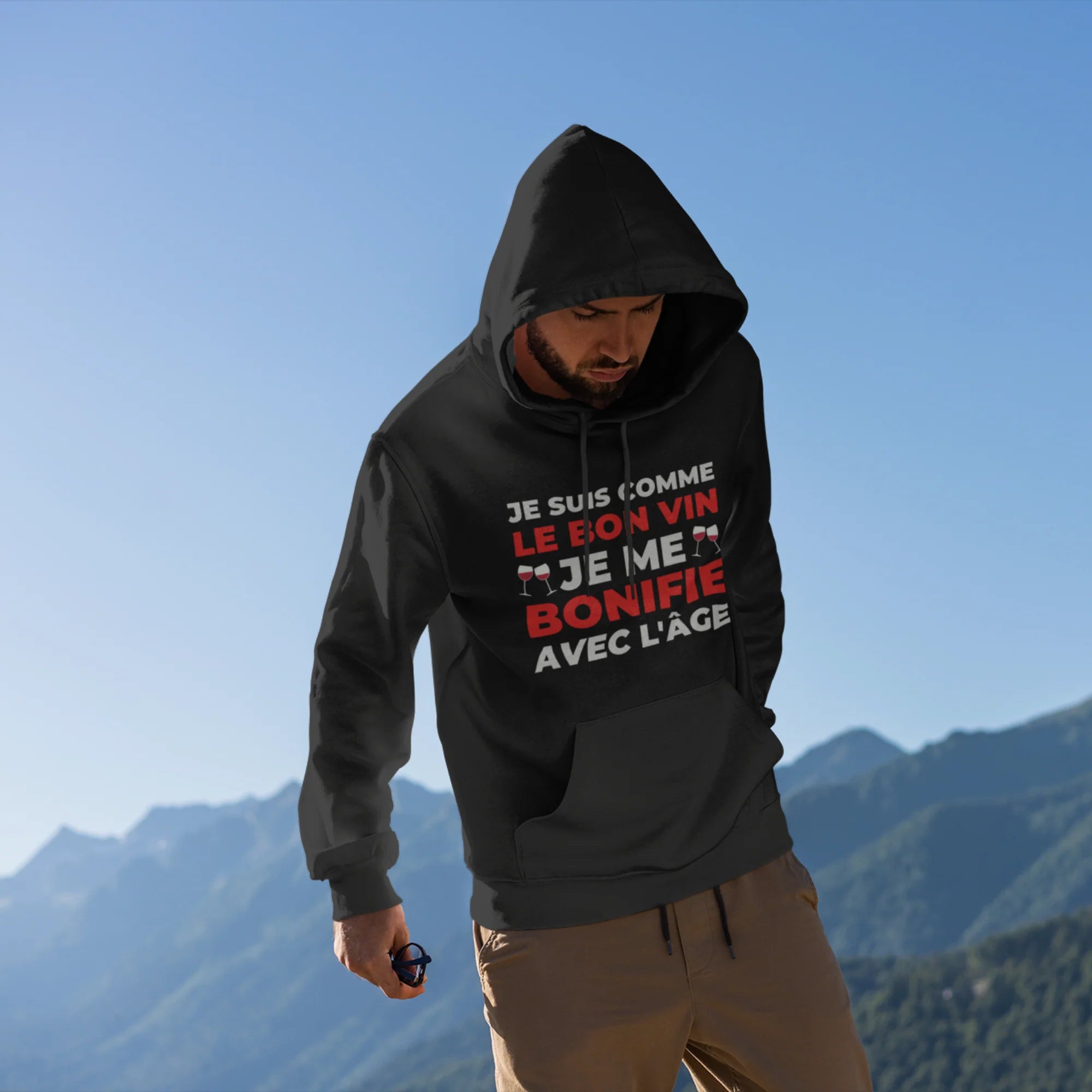 Sweat à capuche Vin