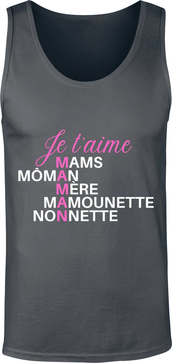 Débardeur maman "Je t'aime maman" | Mixte - French Humour