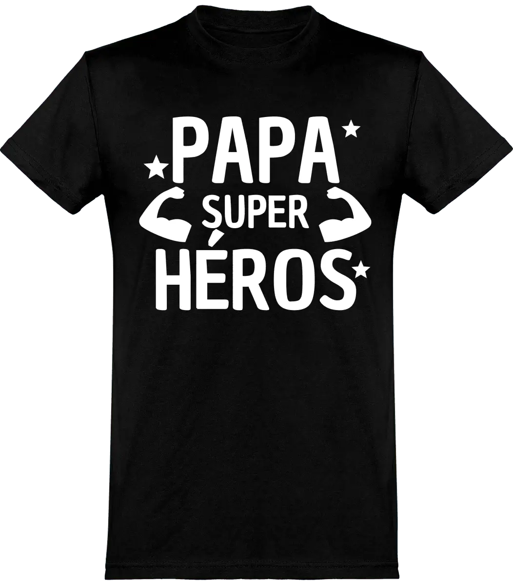 T-shirt papa "Papa super héros" | Mixte - French Humour