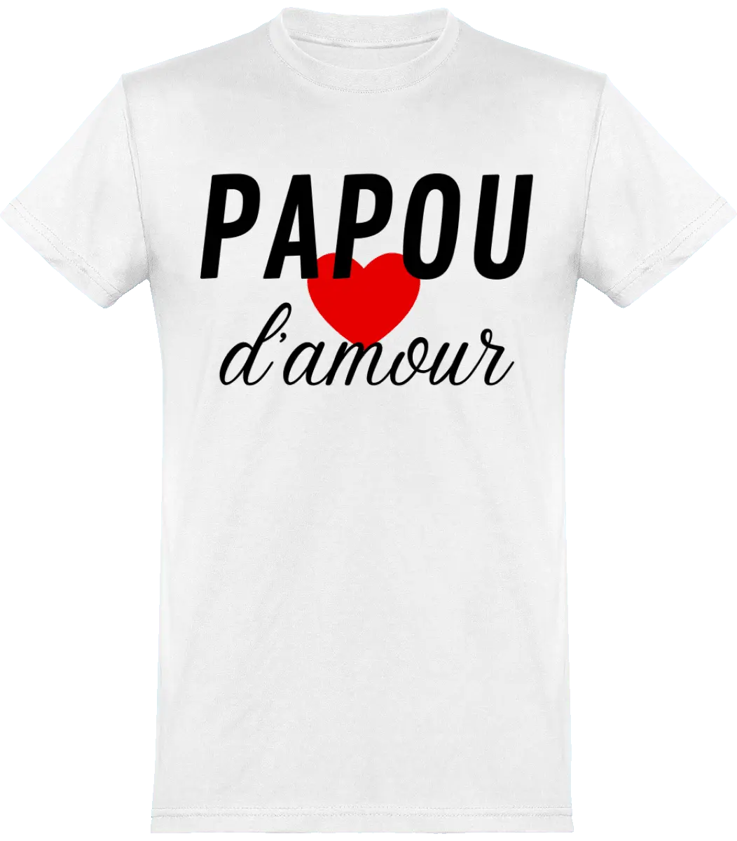 T-shirt papa "Papou d'amour" | Mixte - French Humour
