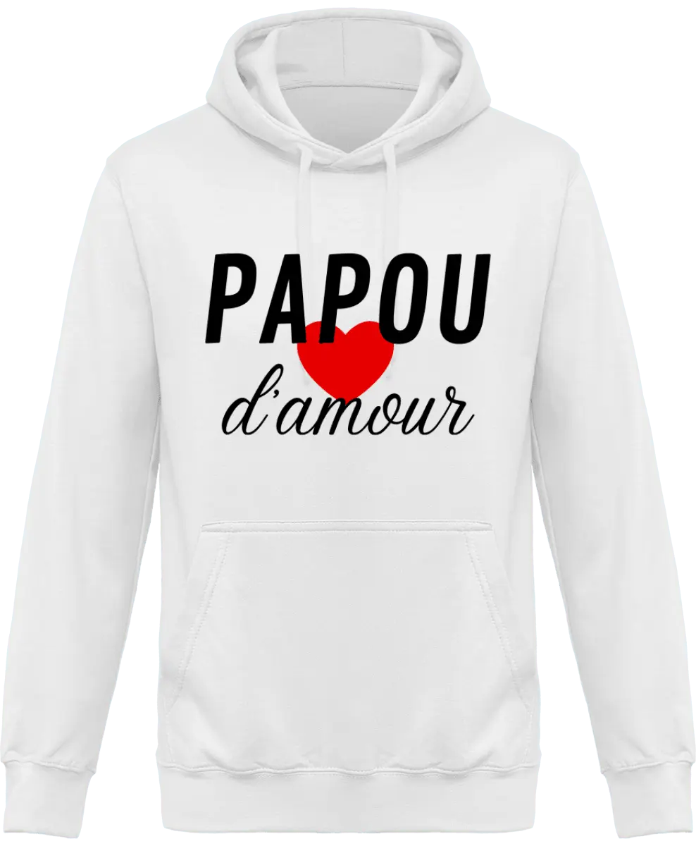 Sweat à capuche papa "Papou d'amour" | Mixte - French Humour
