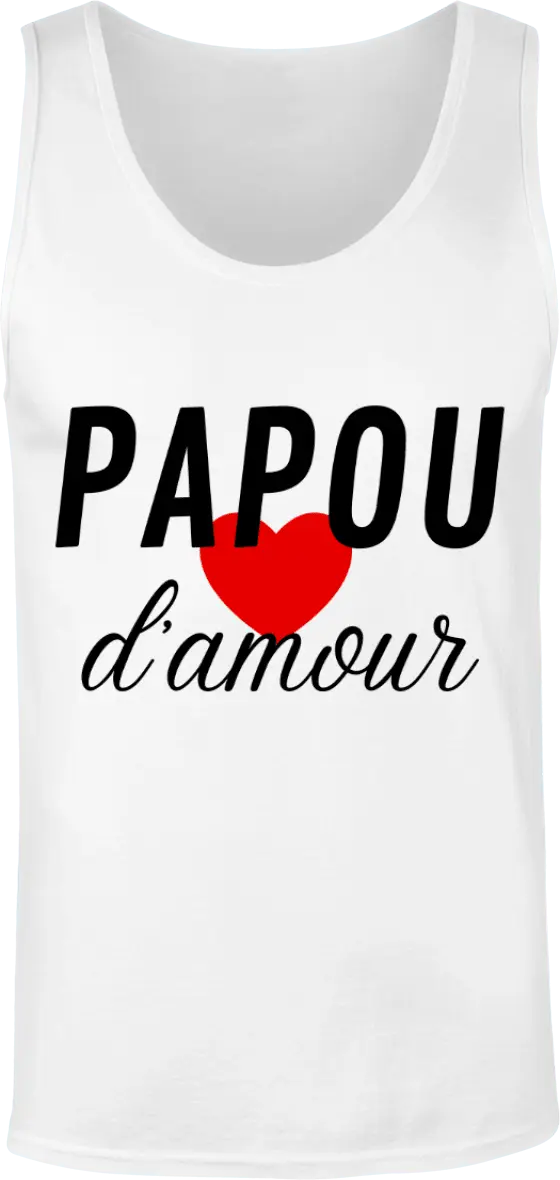 Débardeur papa "Papou d'amour" | Mixte - French Humour