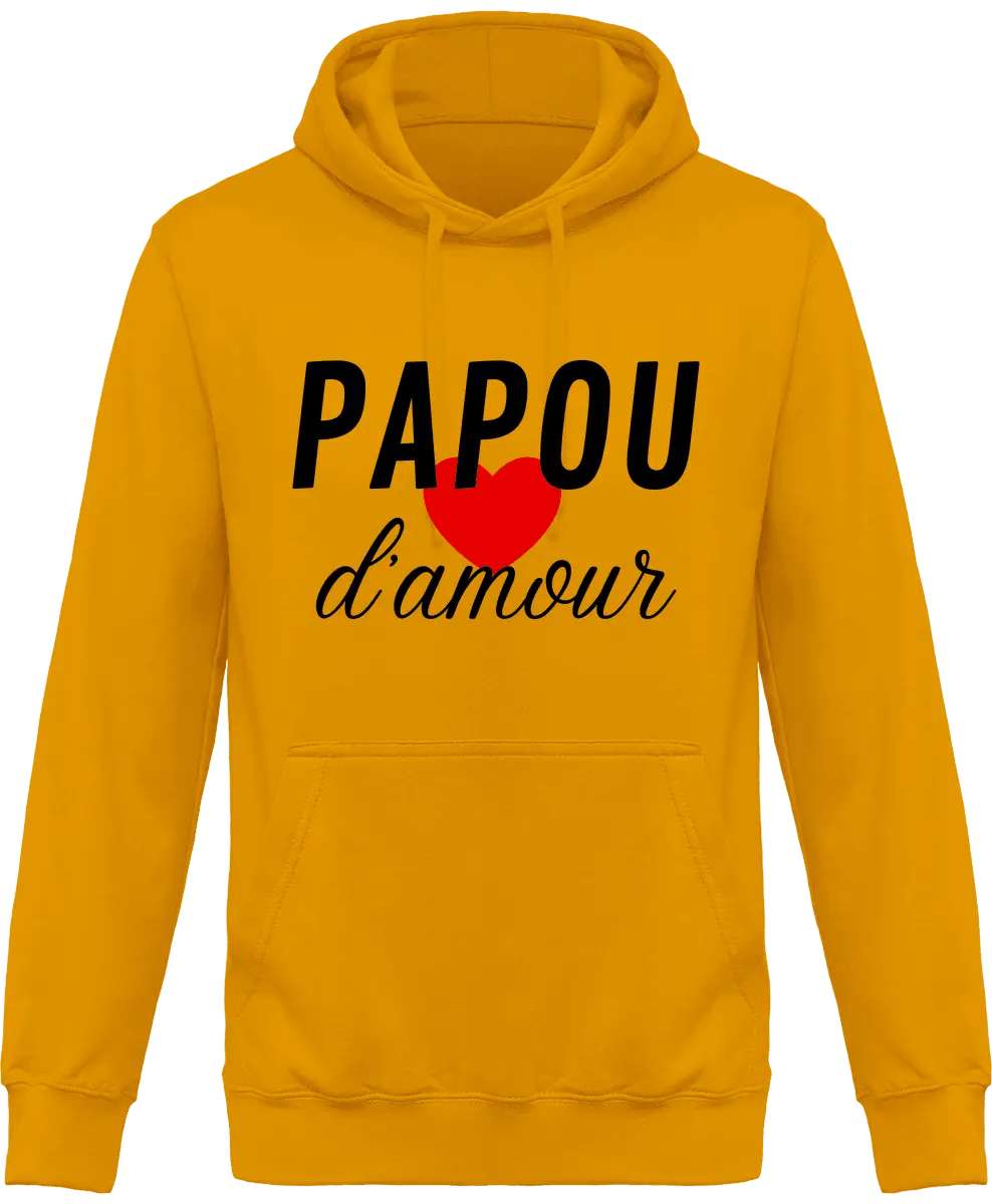 Sweat à capuche papa "Papou d'amour" | Mixte - French Humour