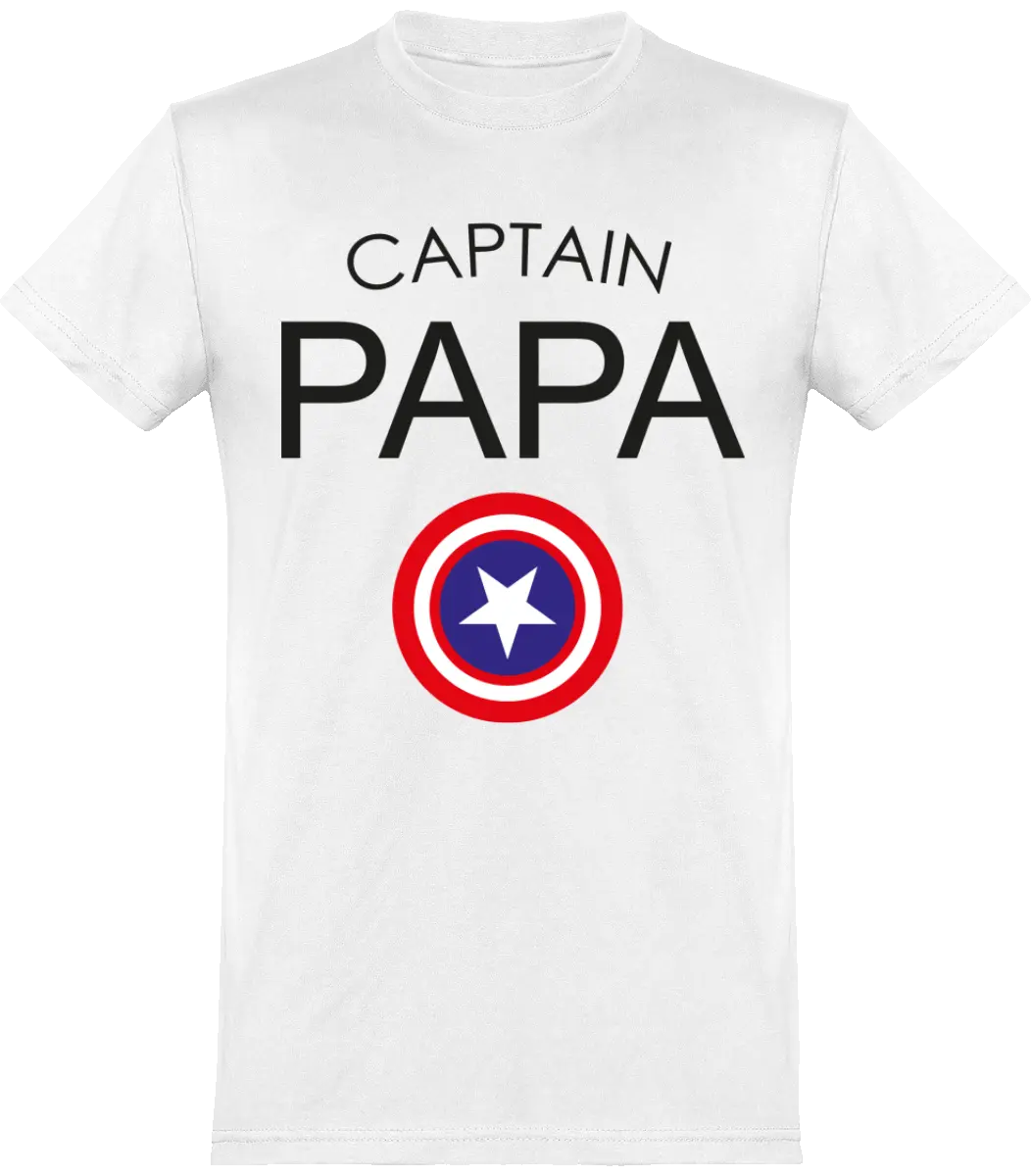 T-shirt papa "Captain papa" pour Homme - French Humour
