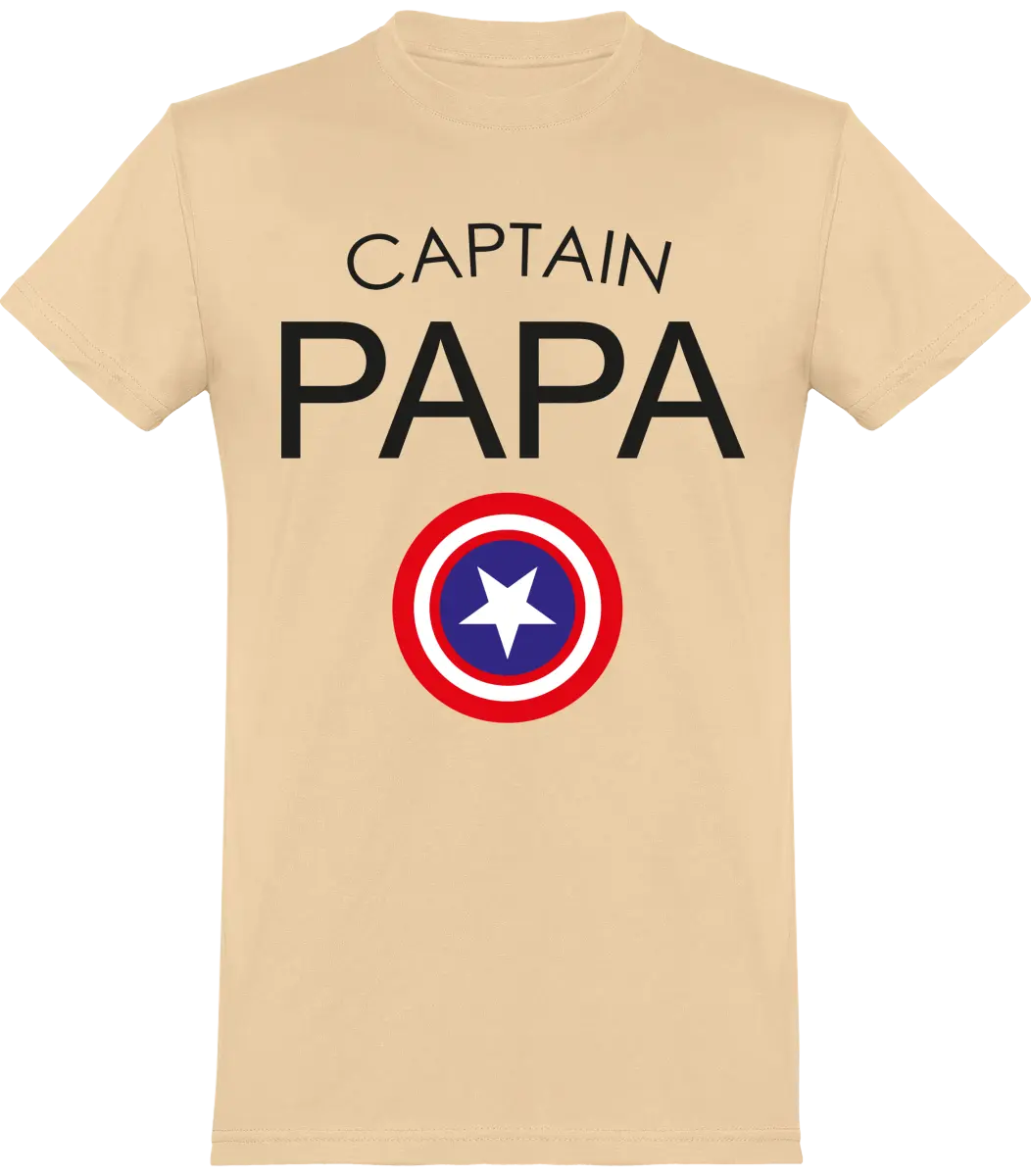T-shirt papa "Captain papa" pour Homme - French Humour