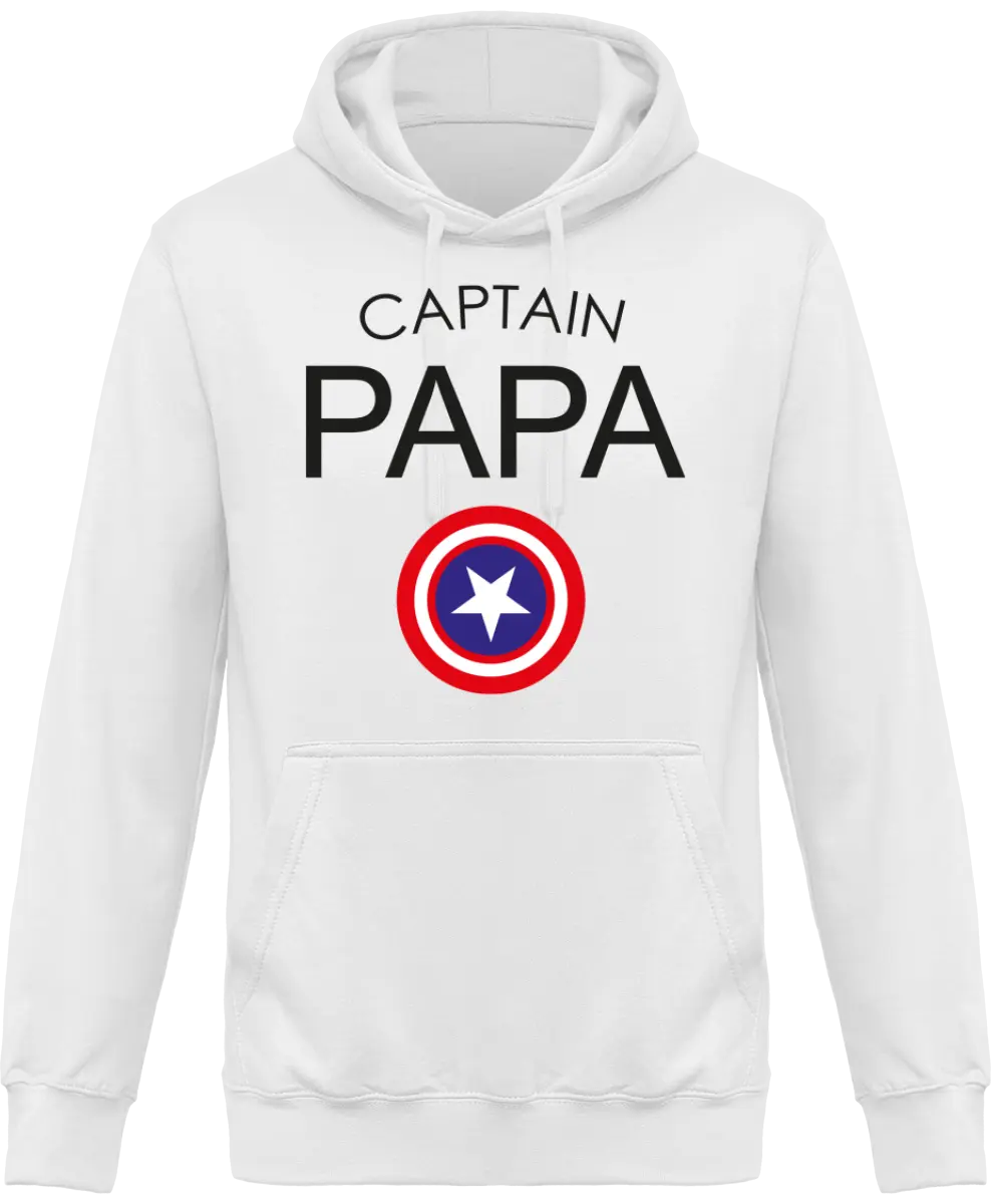 Sweat à capuche papa "Captain papa" | Mixte - French Humour