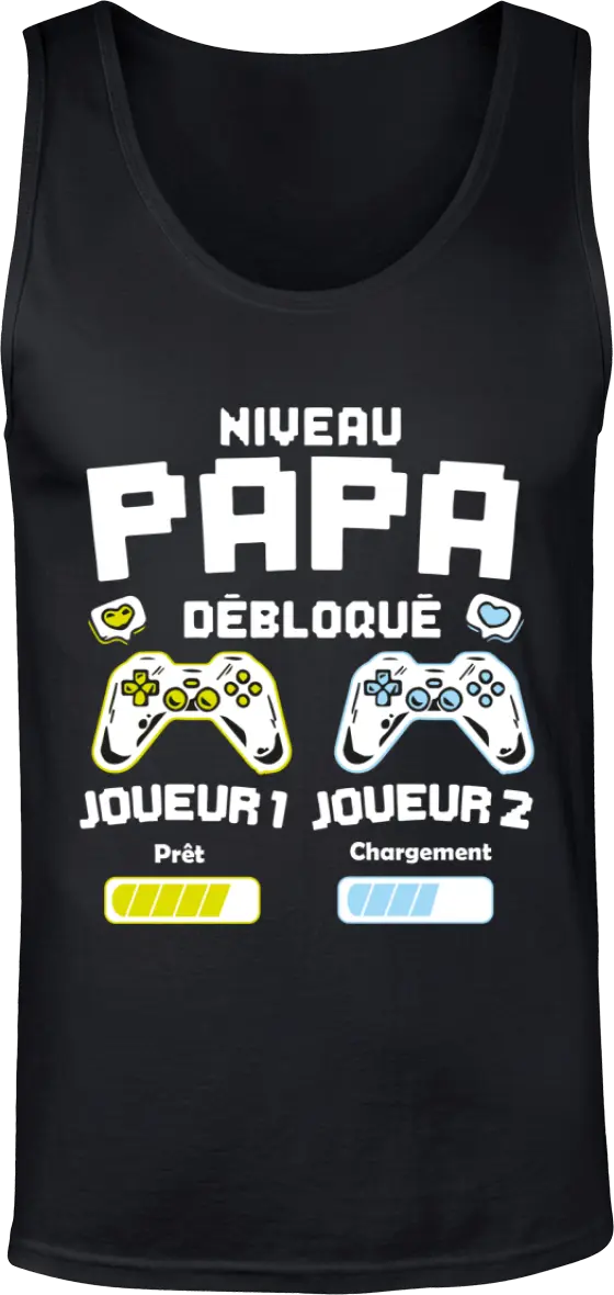 Débardeur papa "Niveau Papa débloqué" | Mixte - French Humour