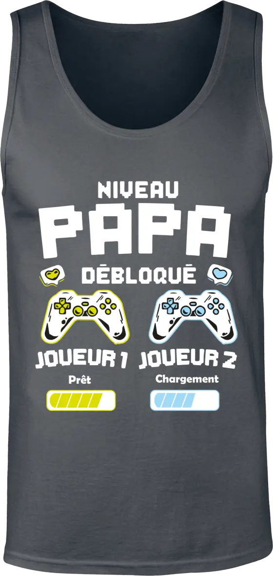 Débardeur papa "Niveau Papa débloqué" | Mixte - French Humour