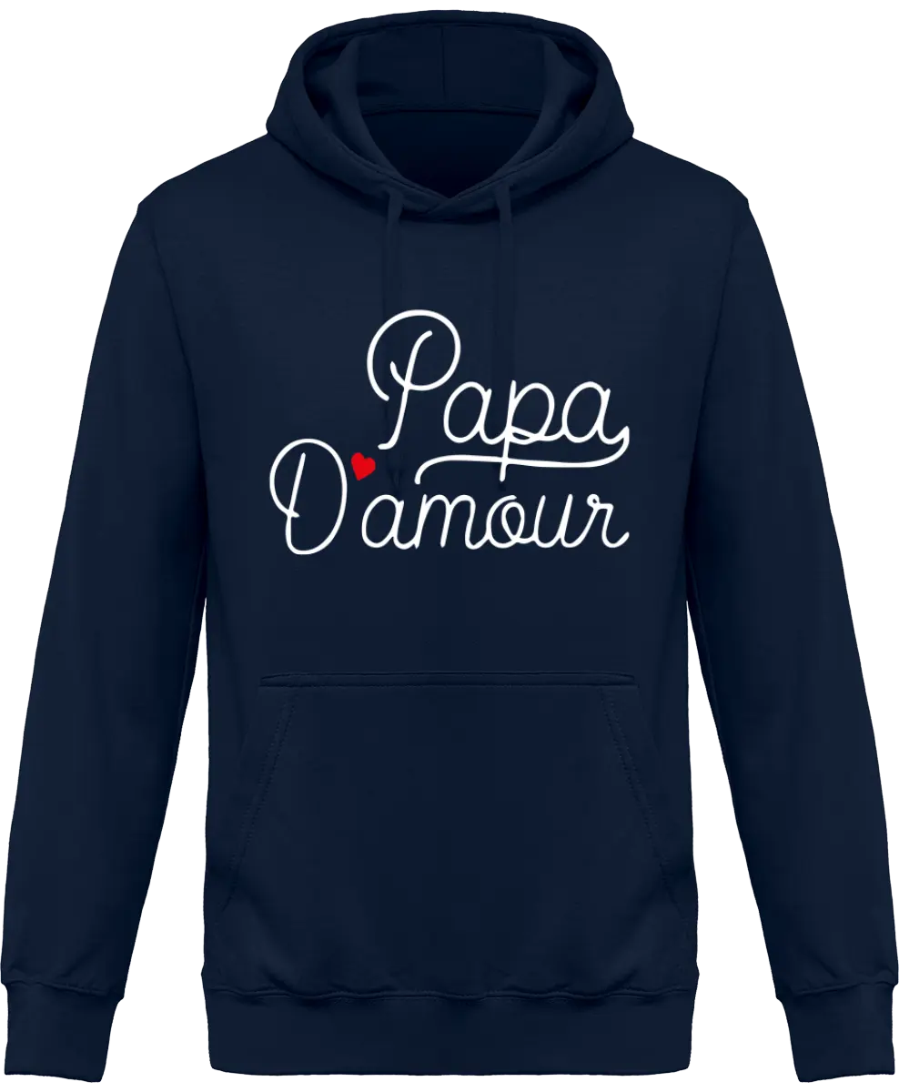 Sweat à capuche papa "papa d'amour" | Mixte - French Humour