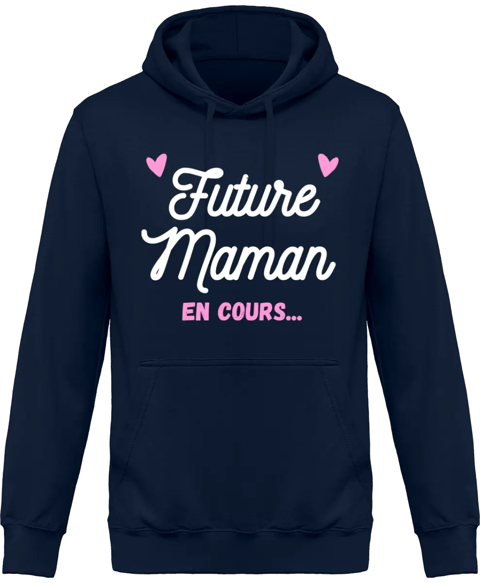 Sweat à capuche maman "Future maman en cours" | Mixte - French Humour