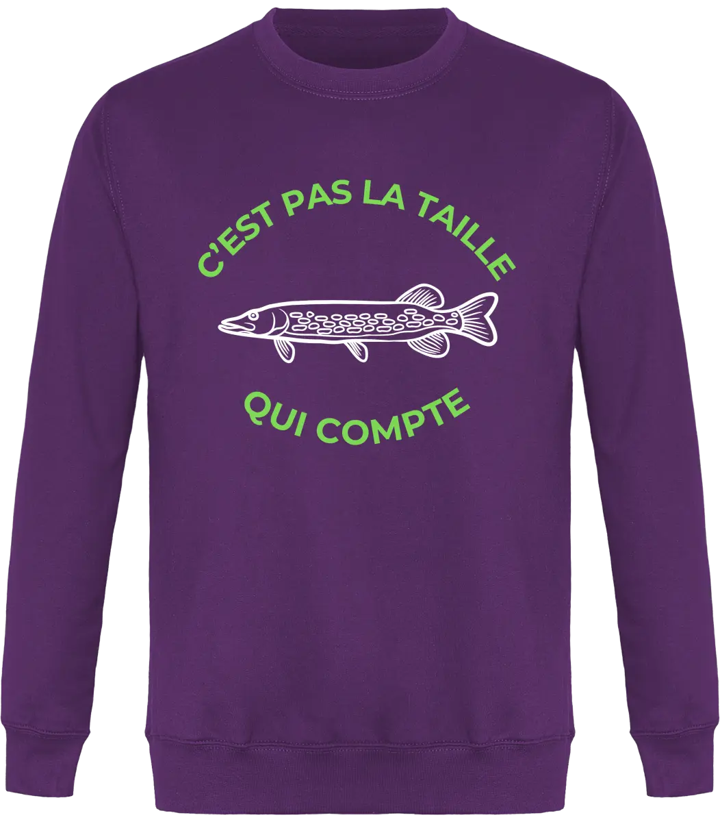Sweat pêcheur "C'est pas la taille qui compte" | Mixte - French Humour