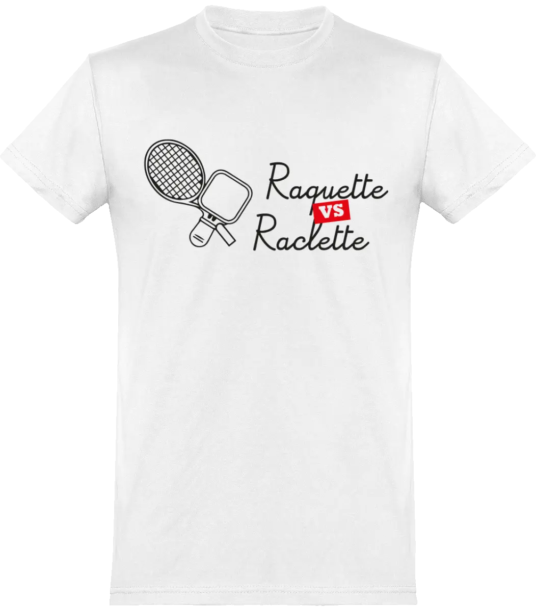 T-shirt Tennis "Raquette Vs Raclette" | Mixte - French Humour