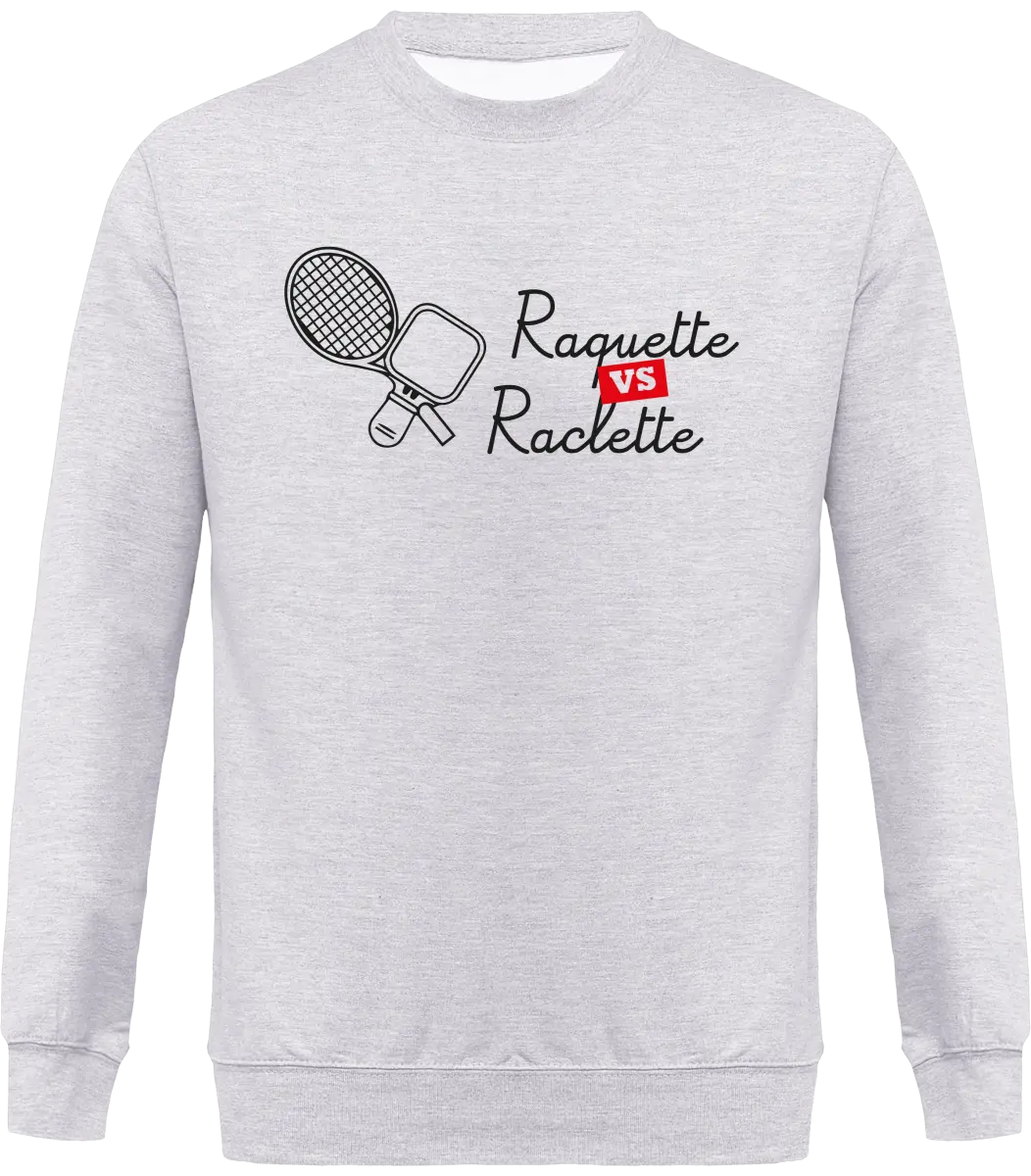 Sweat Tennis "Raquette Vs Raclette" | Mixte - French Humour