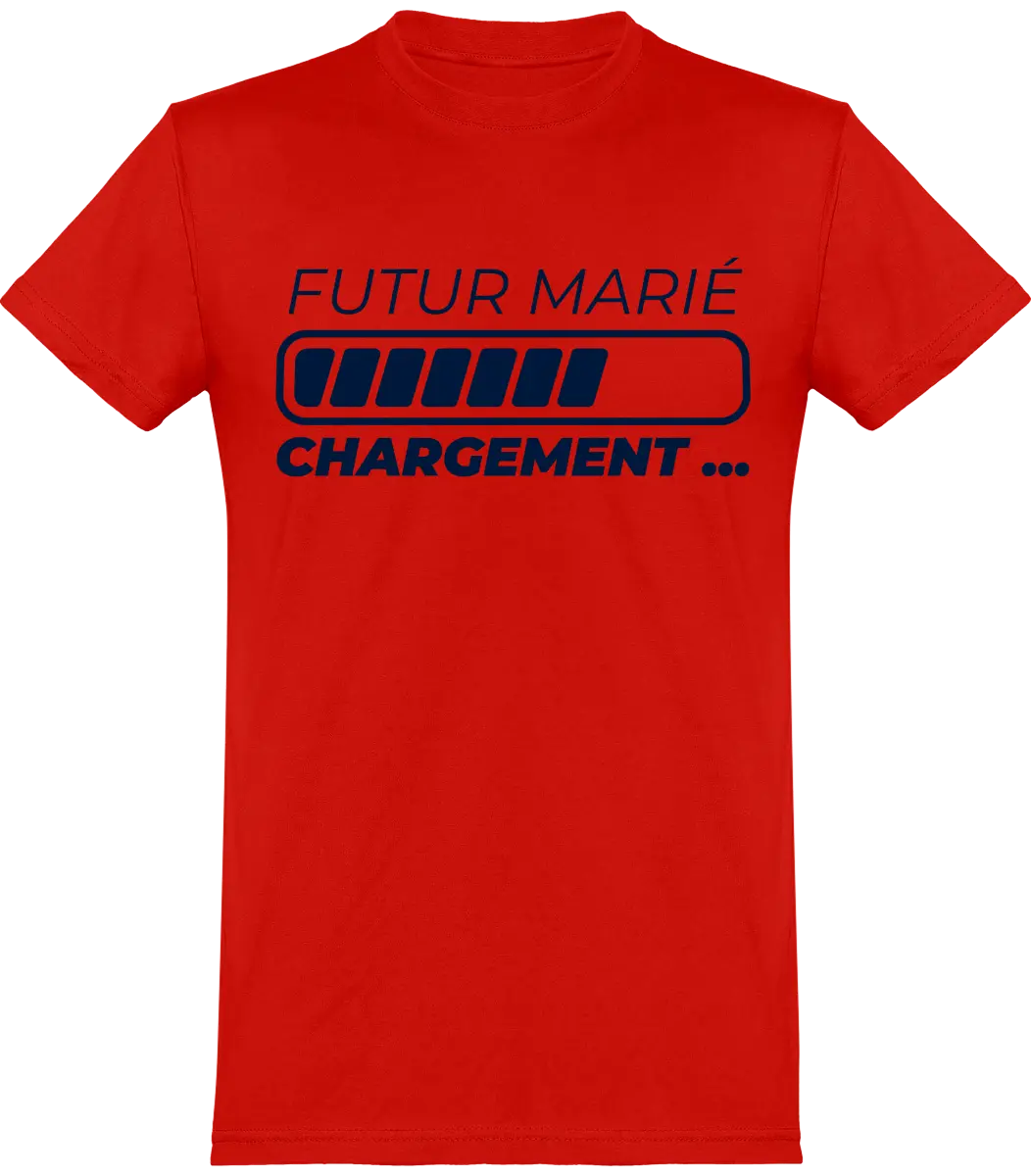T-shirt EVG "Futur marié chargement" | Mixte - French Humour