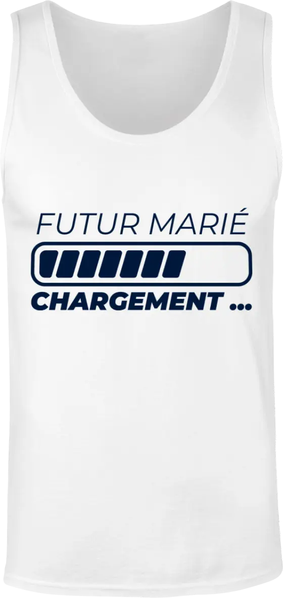 Débardeur EVG "Futur marié chargement" | Mixte - French Humour