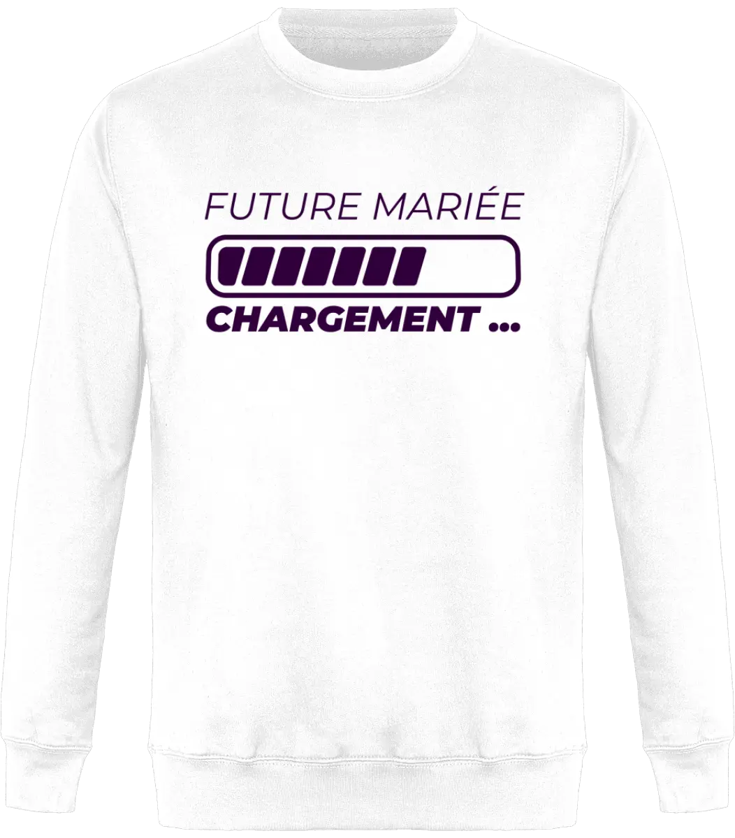 Sweat EVJF "Future mariée chargement" - French Humour