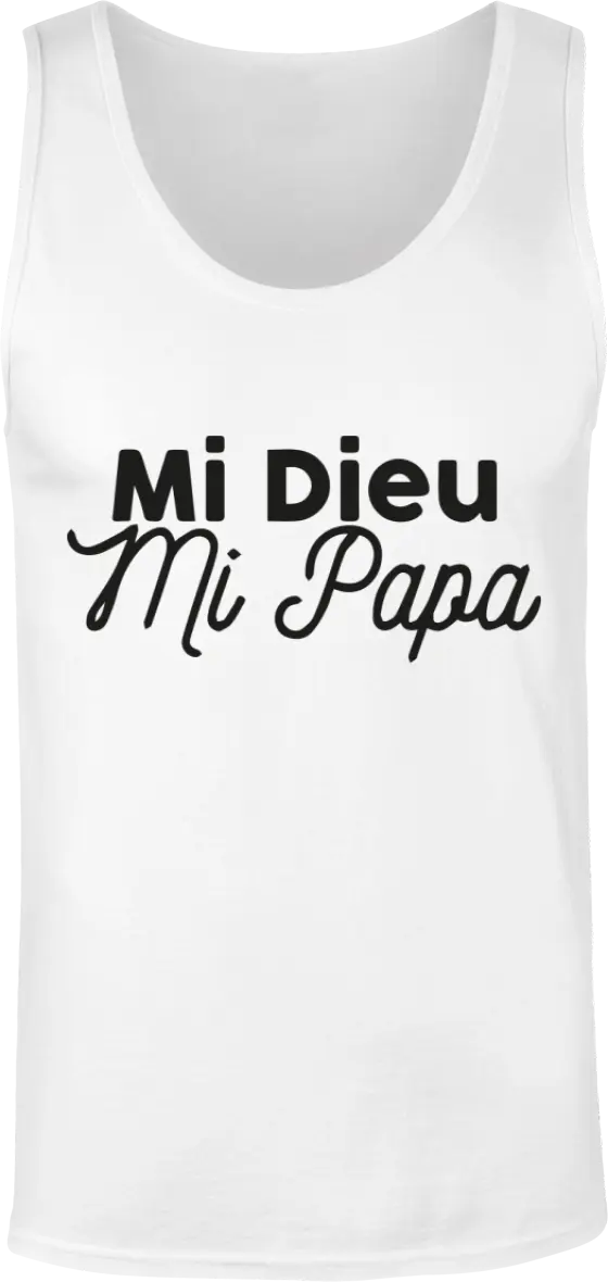 Débardeur papa "Mi dieu Mi papa" | Mixte