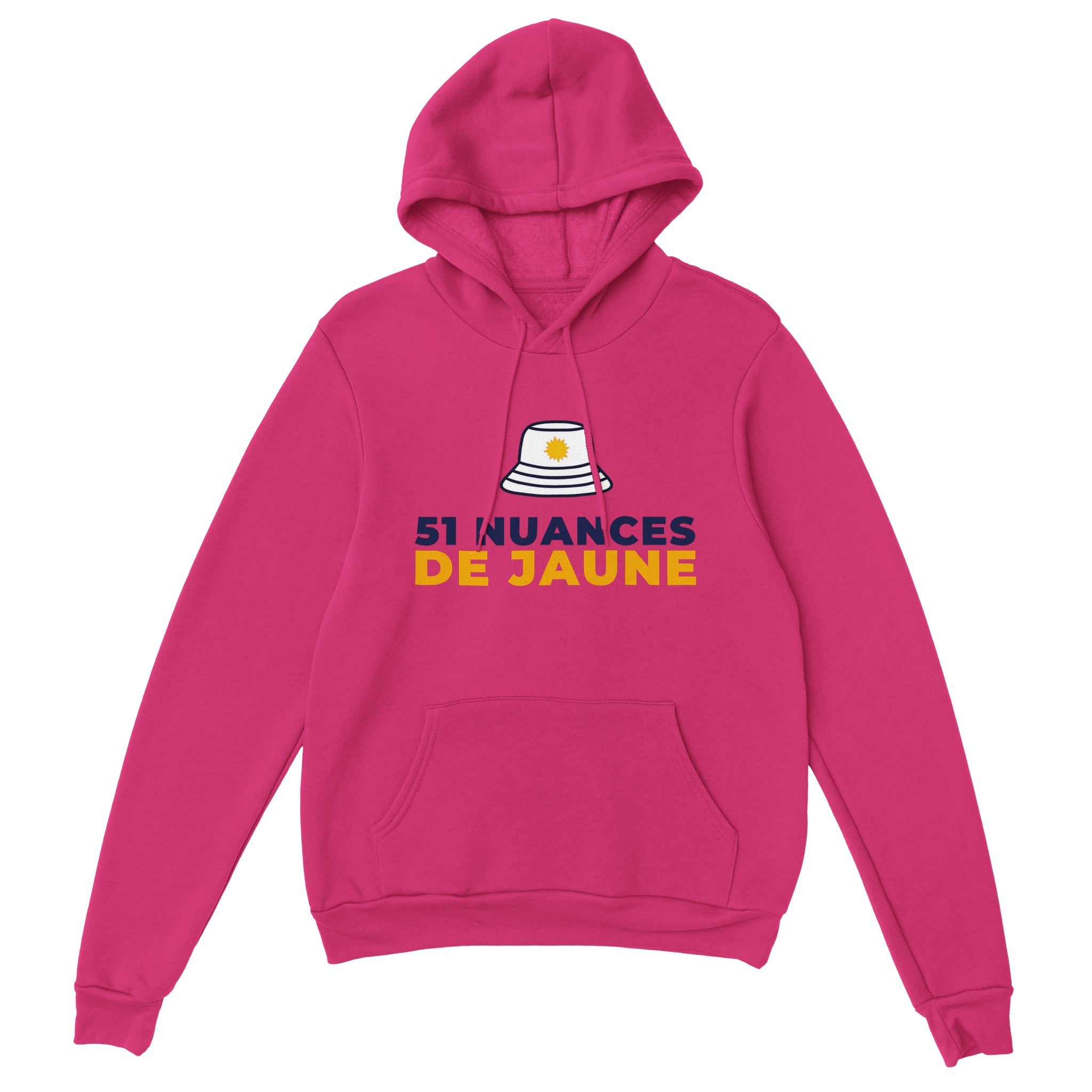 Sweat à capuche pastis "51 nuances de jaune" | Mixte
