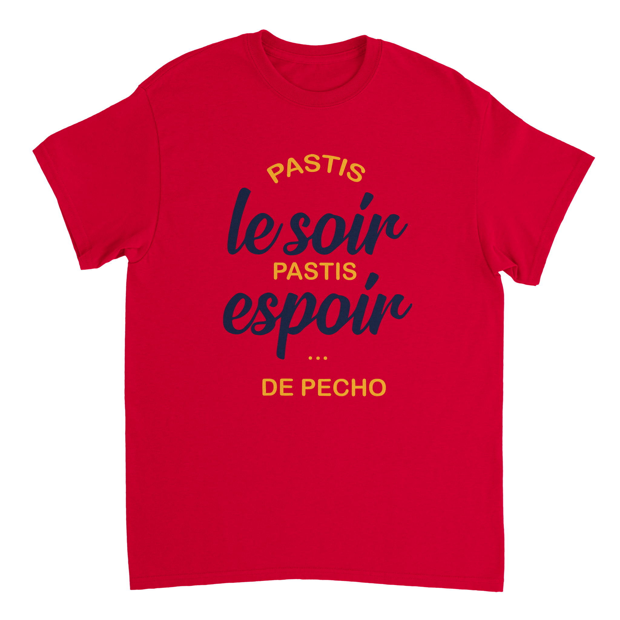 T-shirt Pastis "Pastis le soir pastis espoir de pécho" | Mixte French Humour