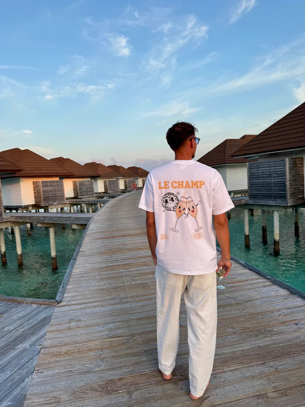 T-shirt " Le champ " Regular Blanc | Vive La Bouteille