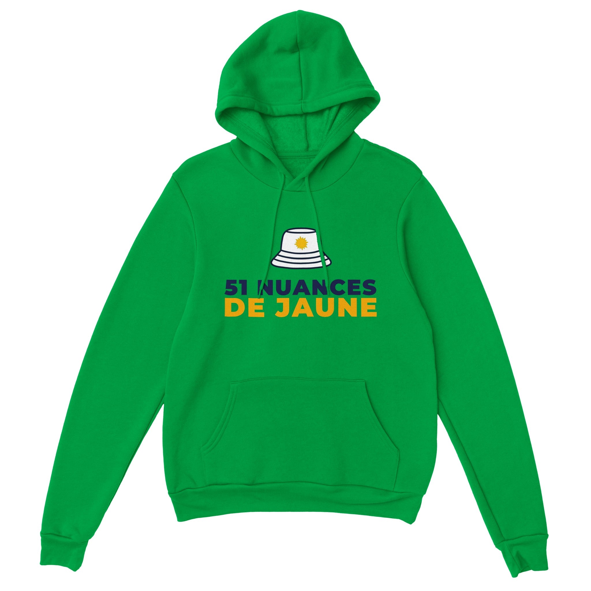 Sweat à capuche pastis "51 nuances de jaune" | Mixte