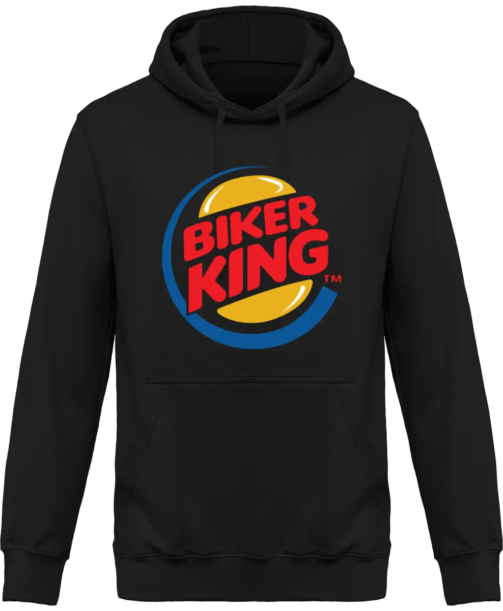 Sweat à capuche Motard "Biker King" | Mixte - French Humour