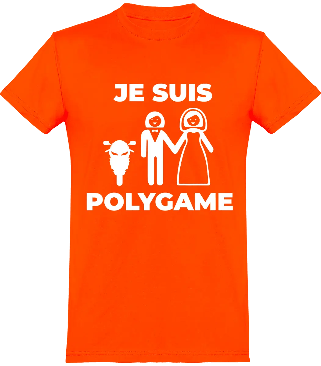 T-shirt Motard "Je suis polygame" | Mixte - French Humour