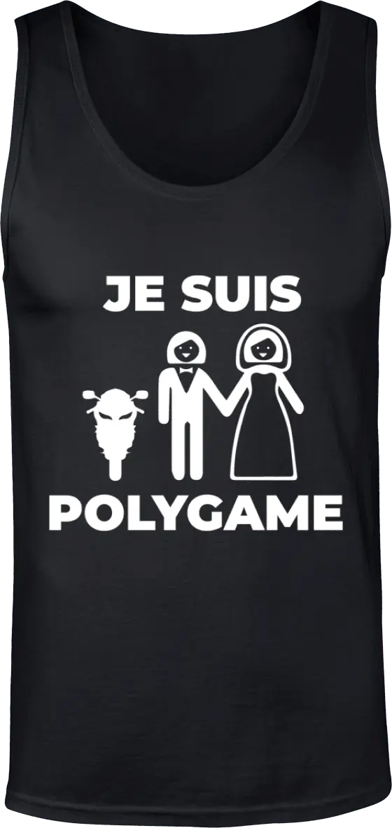Débardeur Motard "Je suis polygame" | Mixte - French Humour