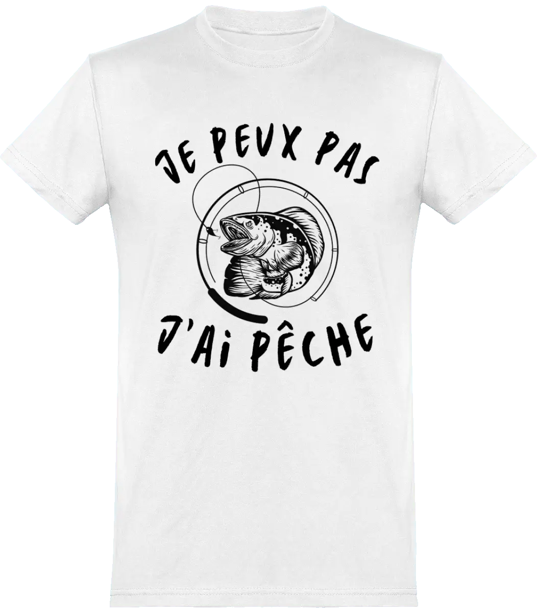 T-shirt pêcheur "je peux pas j'ai pêche" | Mixte - French Humour