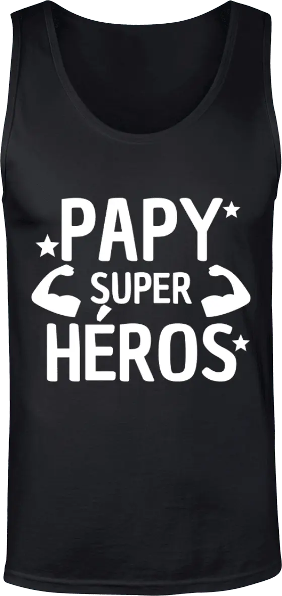 Débardeur papa "papy super héros" | Mixte - French Humour
