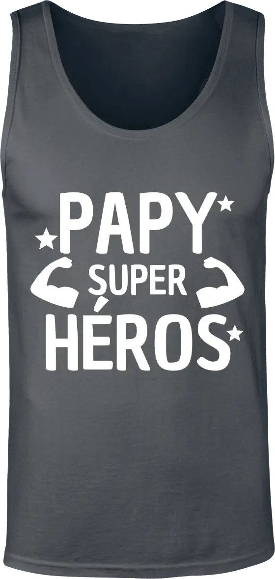Débardeur papa "papy super héros" | Mixte - French Humour